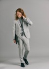 Light Grey Worsted Wool Suit